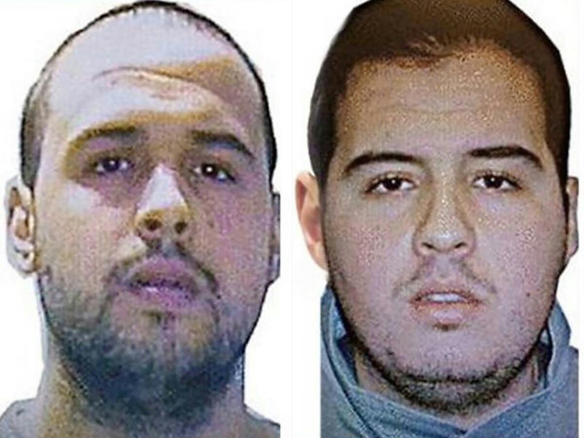 Khalid (L) and Ibrahim (R) El Bakraoui, the two Belgian brothers identified as the suicide bombers who struck Brussels on March 22, 2016.