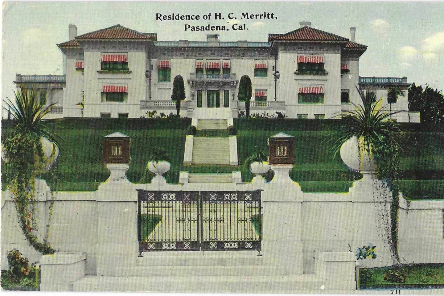 Residence of H.C. Merritt, Pasadena, Cal.