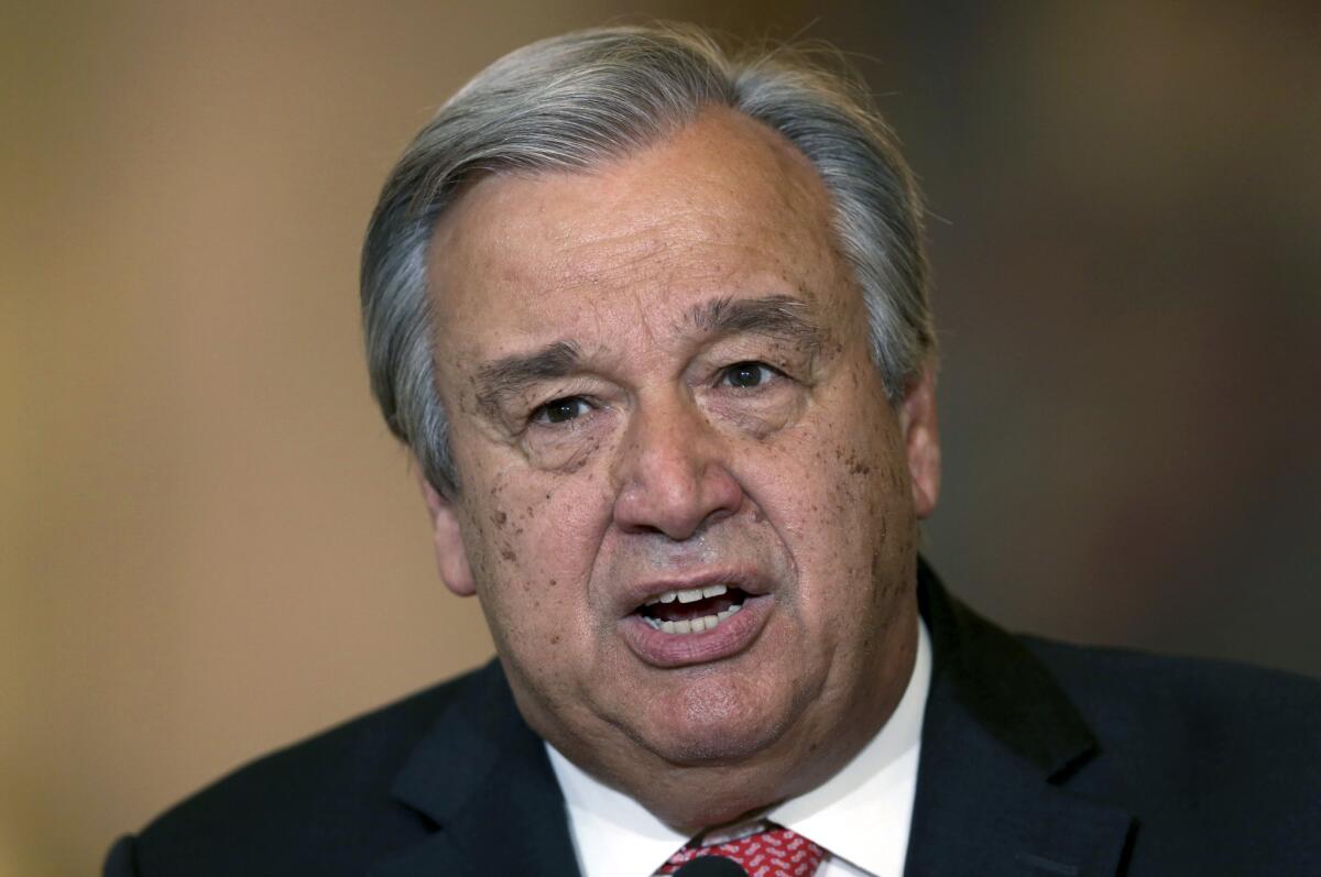 The United Nations General Assembly has elected former Portuguese Prime Minister Antonio Guterres as the U.N.'s next secretary-general by acclimation.