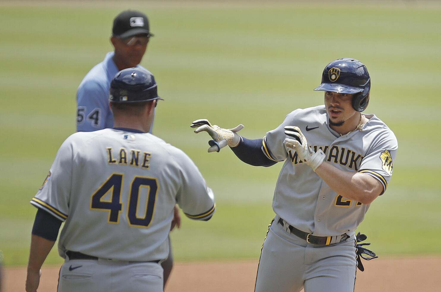 Willy Adames batting second for Milwaukee on Wednesday