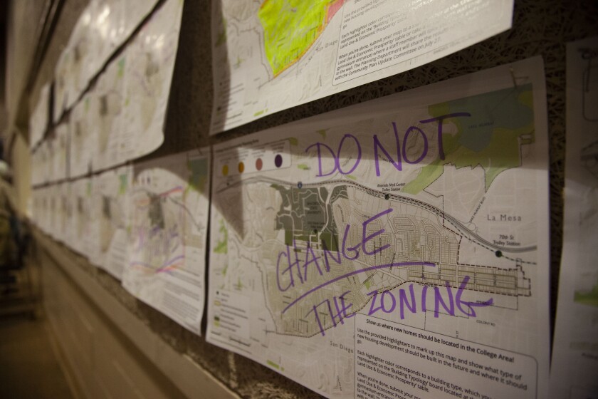 A map of the College Area says "do not change the zoning"