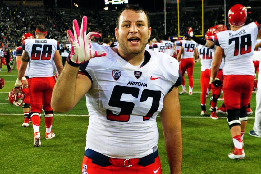 If linebacker Cody Ippolito (57) and Arizona defeat Oregon for a second time when they meet for the Pac-12 title, the Wildcats just might find their way into the College Football Playoff.
