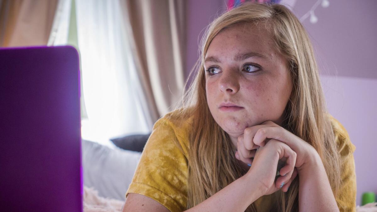 Elsie Fisher in a scene from "Eighth Grade."