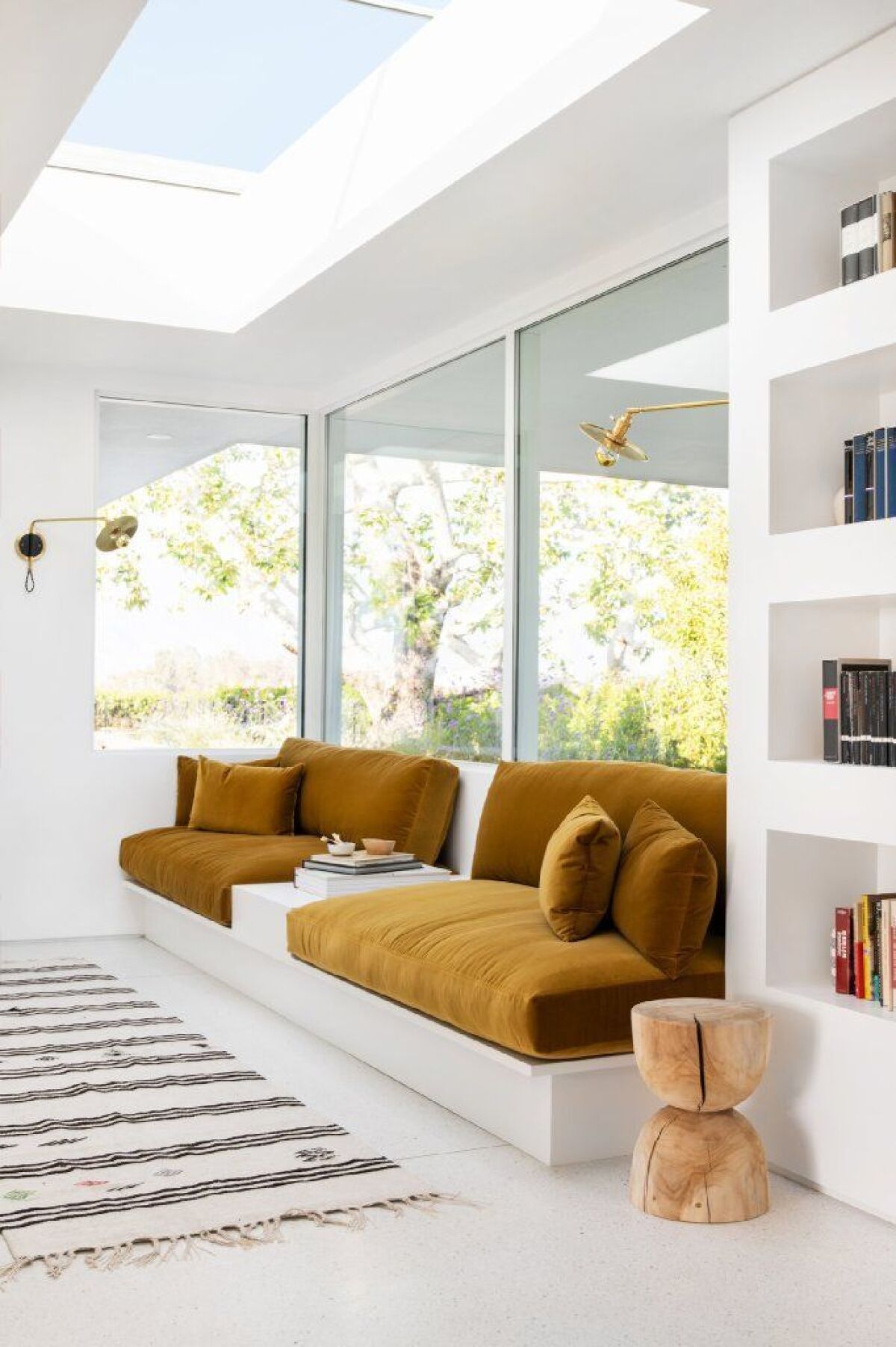 A skylight in the home of actress Mandy Moore. An old, unattractive model was replaced for $2,700, including installation.