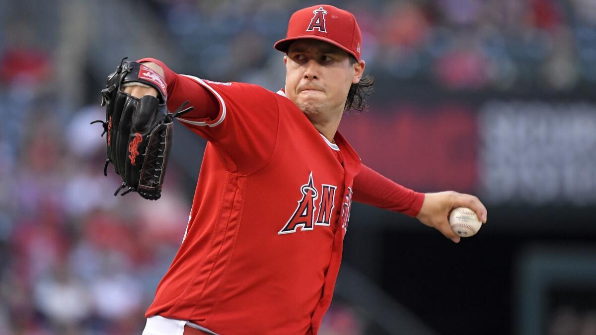 Angels pitcher Tyler Skaggs struggled badly Saturday for the second consecutive start.