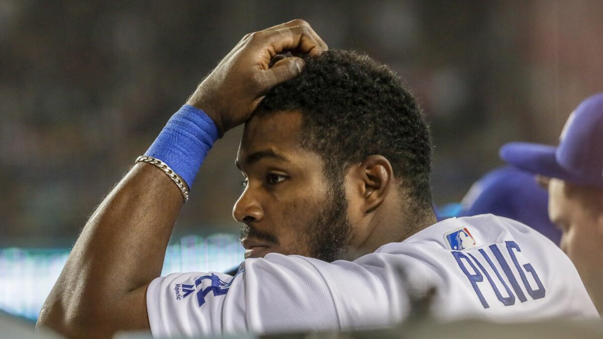 Yasiel Puig shaves mustache during game