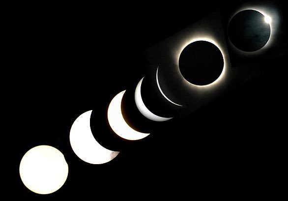 This multiple-exposure image shows the various stages of the total solar eclipse over Baihata, India. The longest solar eclipse of the 21st century cast a shadow over much of Asia, plunging hundreds of millions into darkness across the giant land masses of India and China.