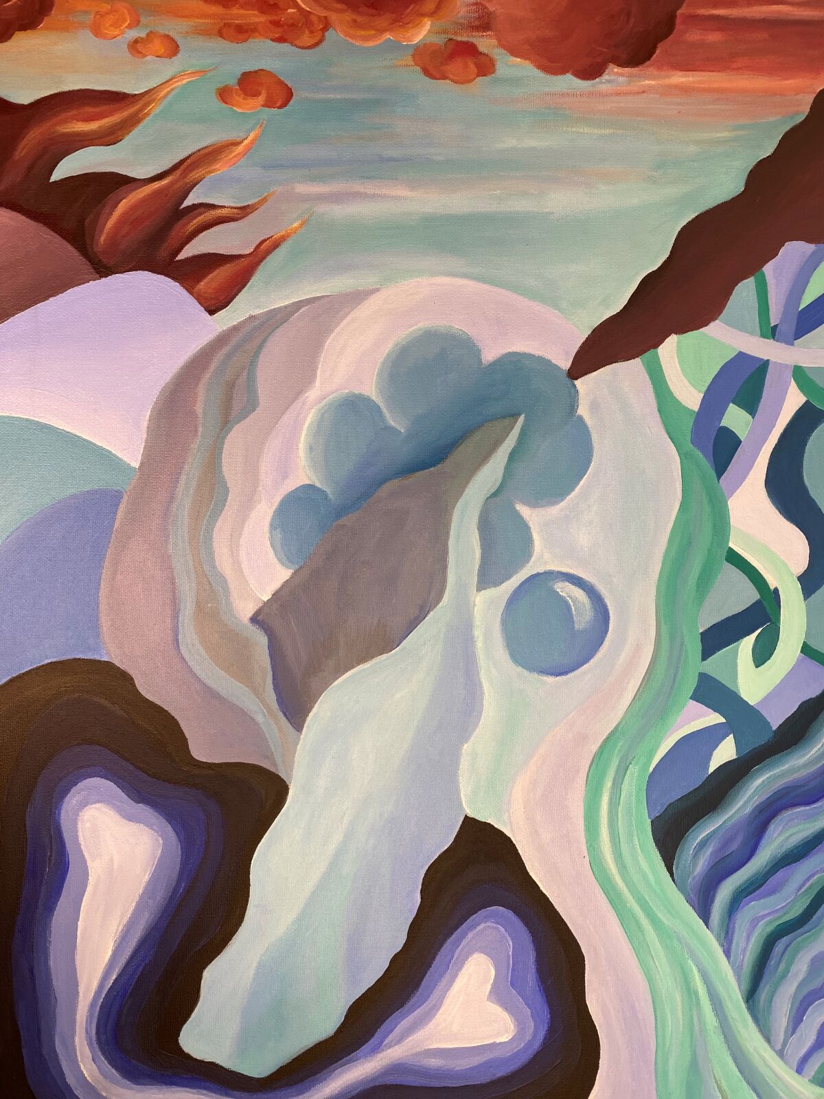 "Inflamed Despair" by Bishop’s School student Ellen Wang is part of the San Diego Museum of Art's 2023 "Young Art exhibit.