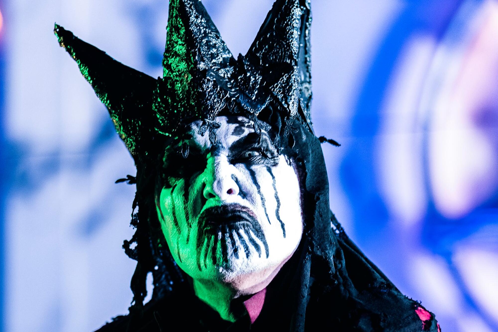 King Diamond, vocalista de Mercyful Fate, en el concierto del YouTube Theater.