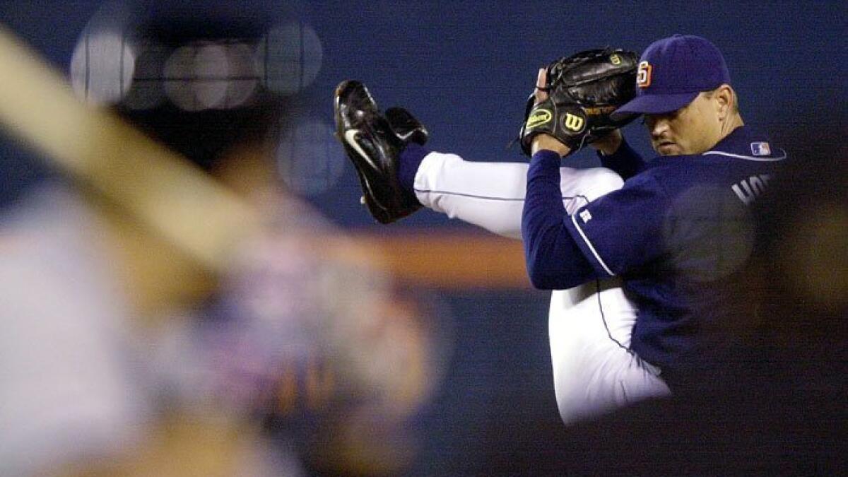 Trevor Hoffman's first at-bat since 2001 