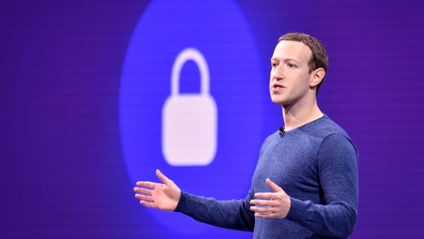 Facebook CEO Mark Zuckerberg speaks during the annual F8 summit in San Jose on May 1, 2018.