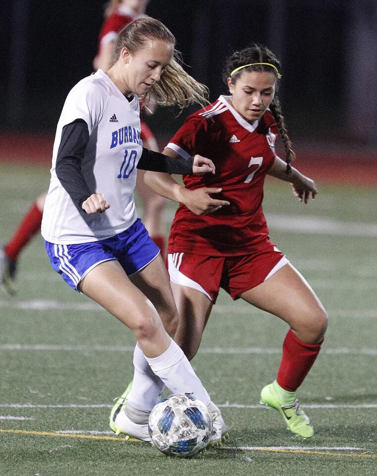 Photo Gallery: Burroughs girls' soccer wins Pacific League title by defeating Burbank in rival game