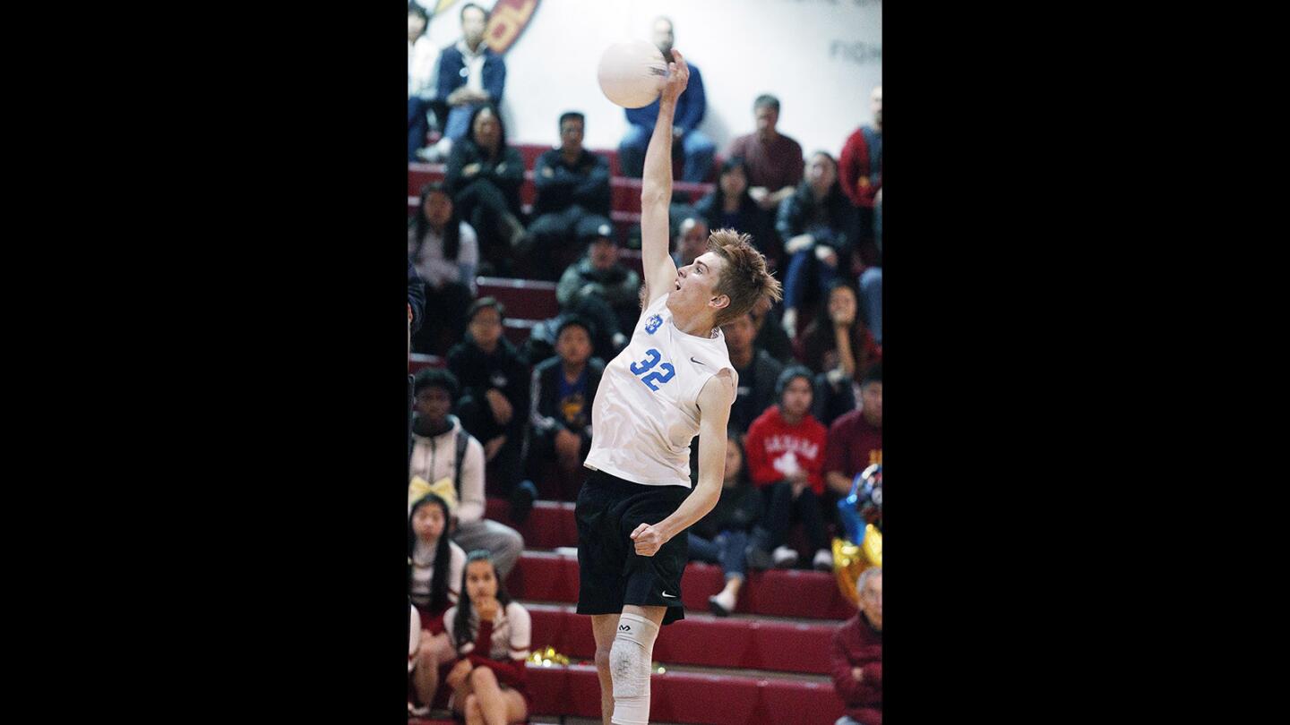 Photo Gallery: Burbank vs. Arcadia in Pacific League boys' volleyball