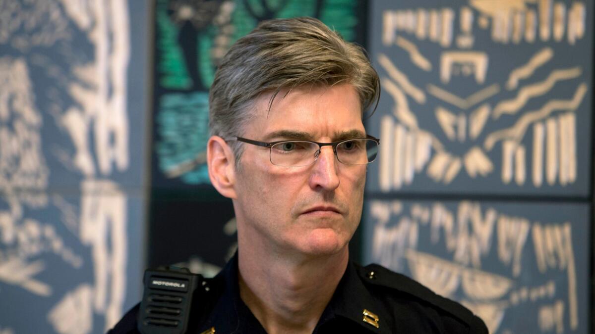 Mike Marshman was named Portland's police chief last year. He said he never expected his position to be temporary and has applied to remain in the post.