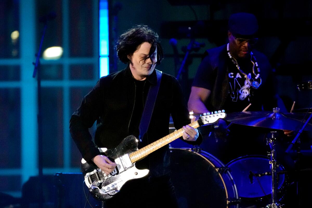 Jack White performs during "Live From Detroit: The Concert at Michigan Central" on June 6, 2024 in Detroit, Mich.