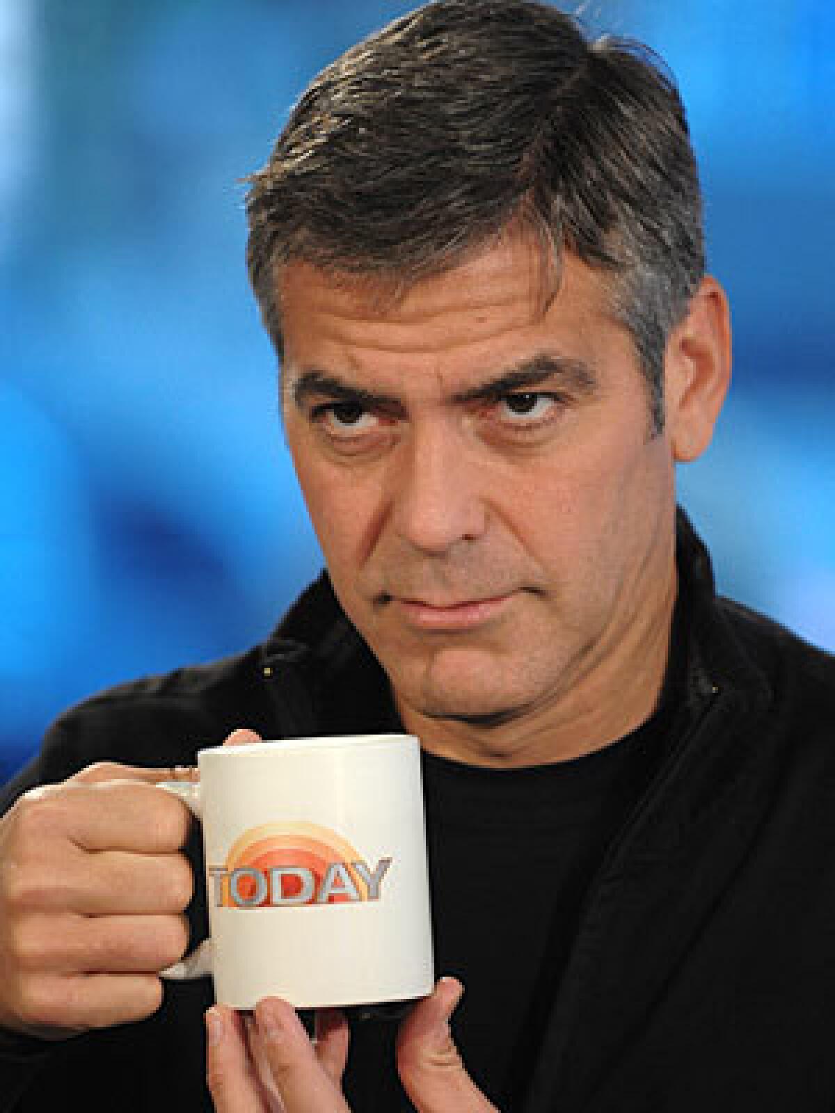 Clooney makes an appearance on NBC's "The Today Show", to promote his new movie "Leatherheads."