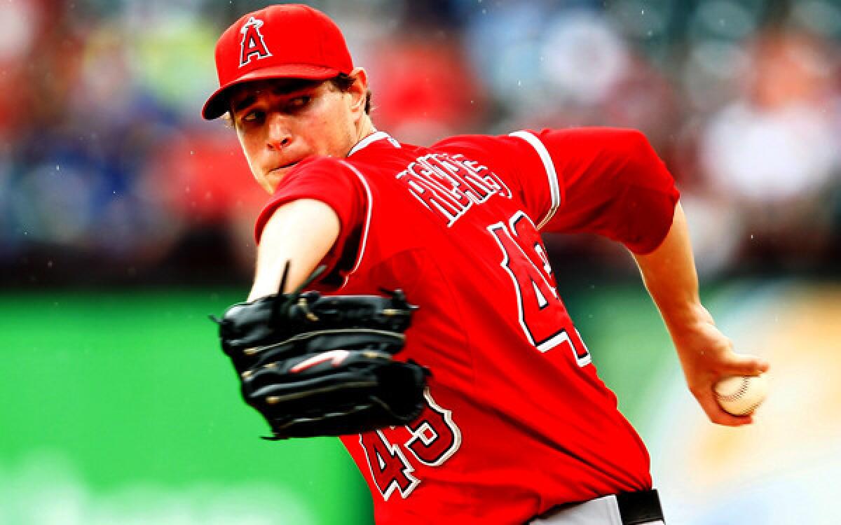 Angels starting pitcher Garrett Richards