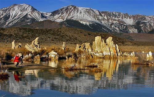 Photographers have their pick of a spot by the lake, which sprawls across more than 45,000 acres. The tufa rock formations have become so popular that a Mono Lake Tufa State Natural Reserve was created to preserve the fragile towers.
