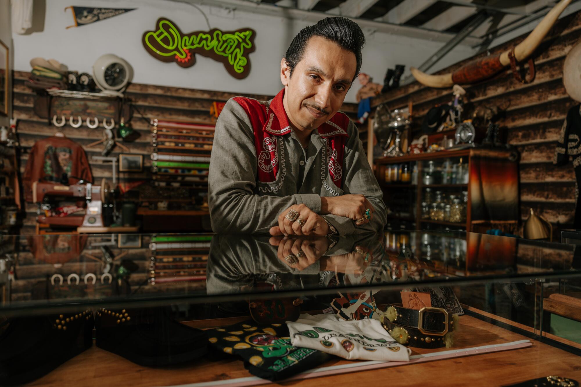 Guillermo Cuevas, owner of Dunrite Leatherworks.