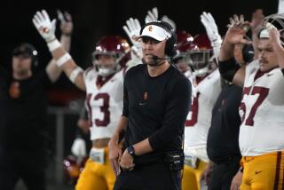 Southern California head coach Lincoln Riley in the first half during an NCAA college football game.