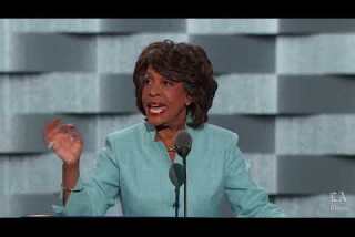 Rep. Maxine Waters of California speaks at the Democratic National Convention