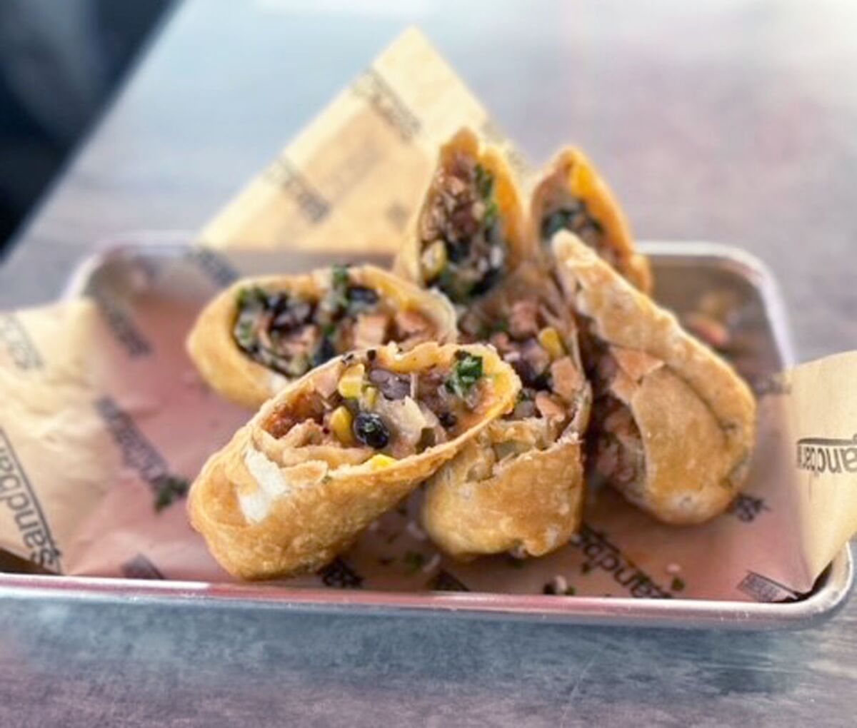 Chimi rolls at Sandbar Sports Bar & Grill