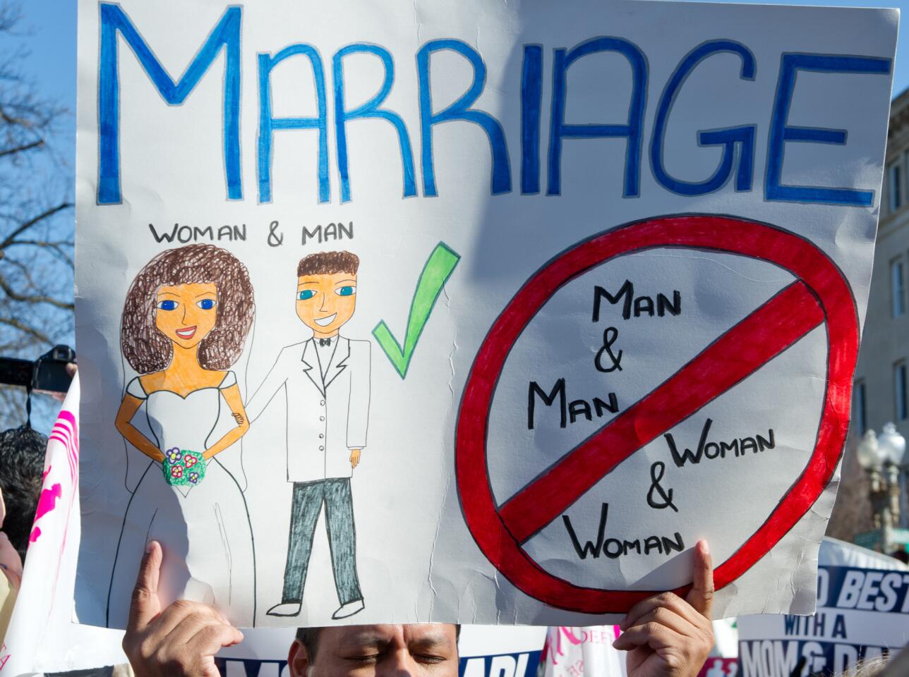 Against gay marriage: Right vs. wrong