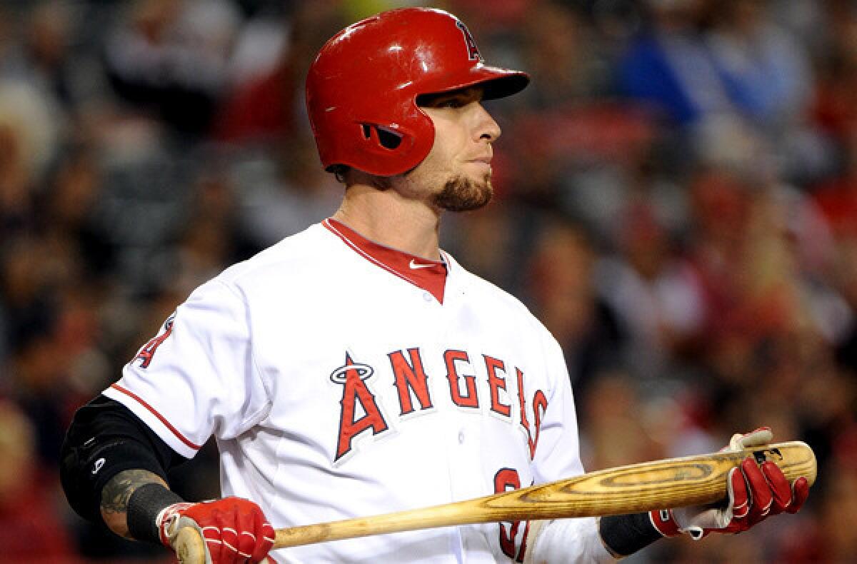 Angels right fielder Josh Hamilton is batting .216 with eight home runs, 18 runs batted in and 62 strikeouts this season.