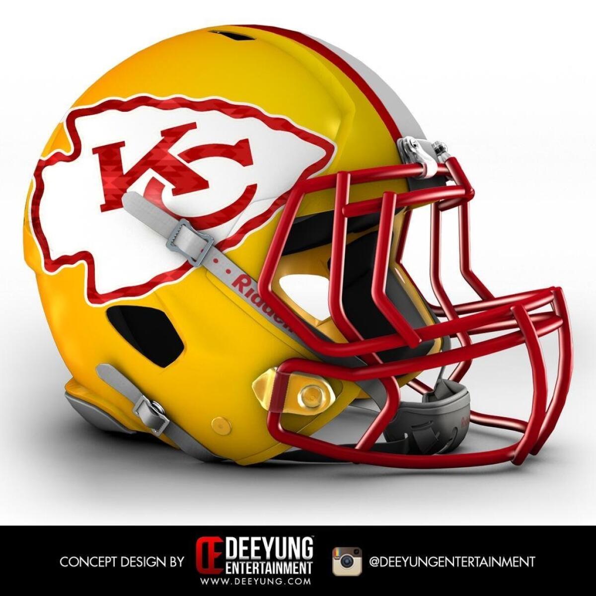 Kansas City Chiefs alt helmet design  Football helmet design, Football  helmets, Chiefs football