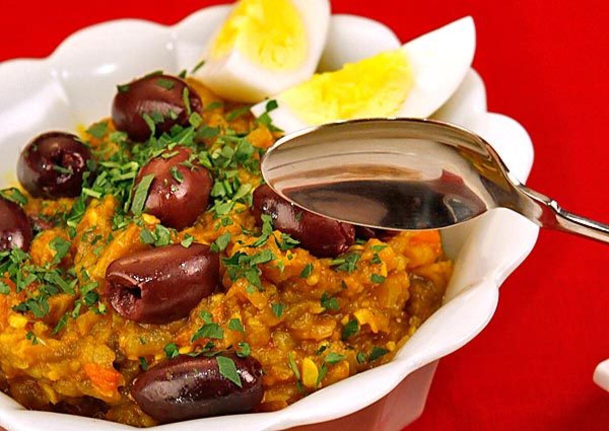 Recipe: Broiled eggplant salad with sauteed onions, garlic and tomatoes