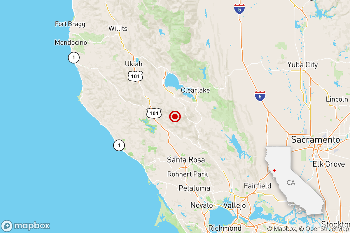 A magnitude 4.1 earthquake was reported Saturday night 10 miles from Healdsburg, Calif.