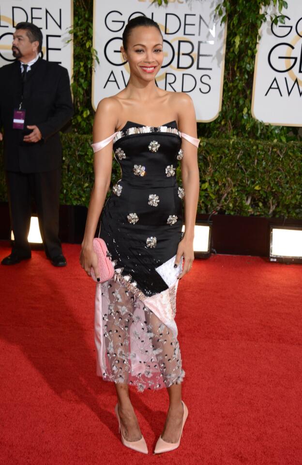 Golden Globes 2014 worst dressed: Zoe Saldana