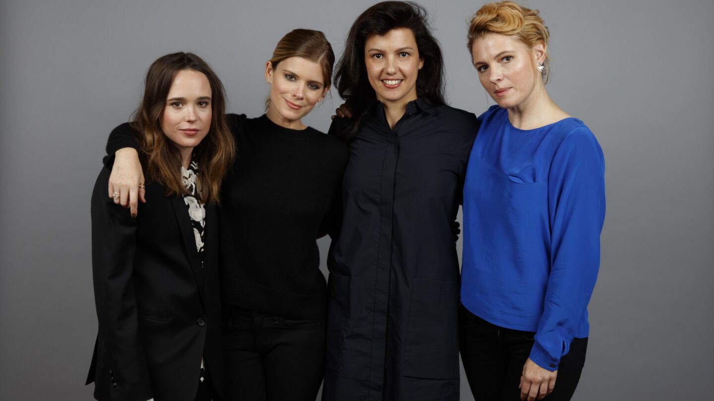 Actress Ellen Page, actress Kate Mara, actress Amy Seimetz and director Tali Shalom Ezer from the film "My Days of Mercy.”