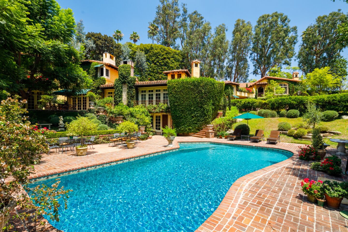A villa and pool