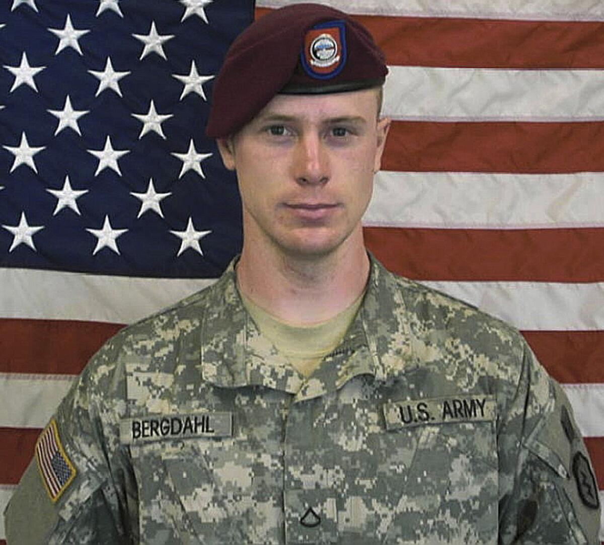 U.S. soldier Sgt. Bowe Bergdahl, seen in an undated Army photo, was taken prisoner in Afghanistan in 2009.