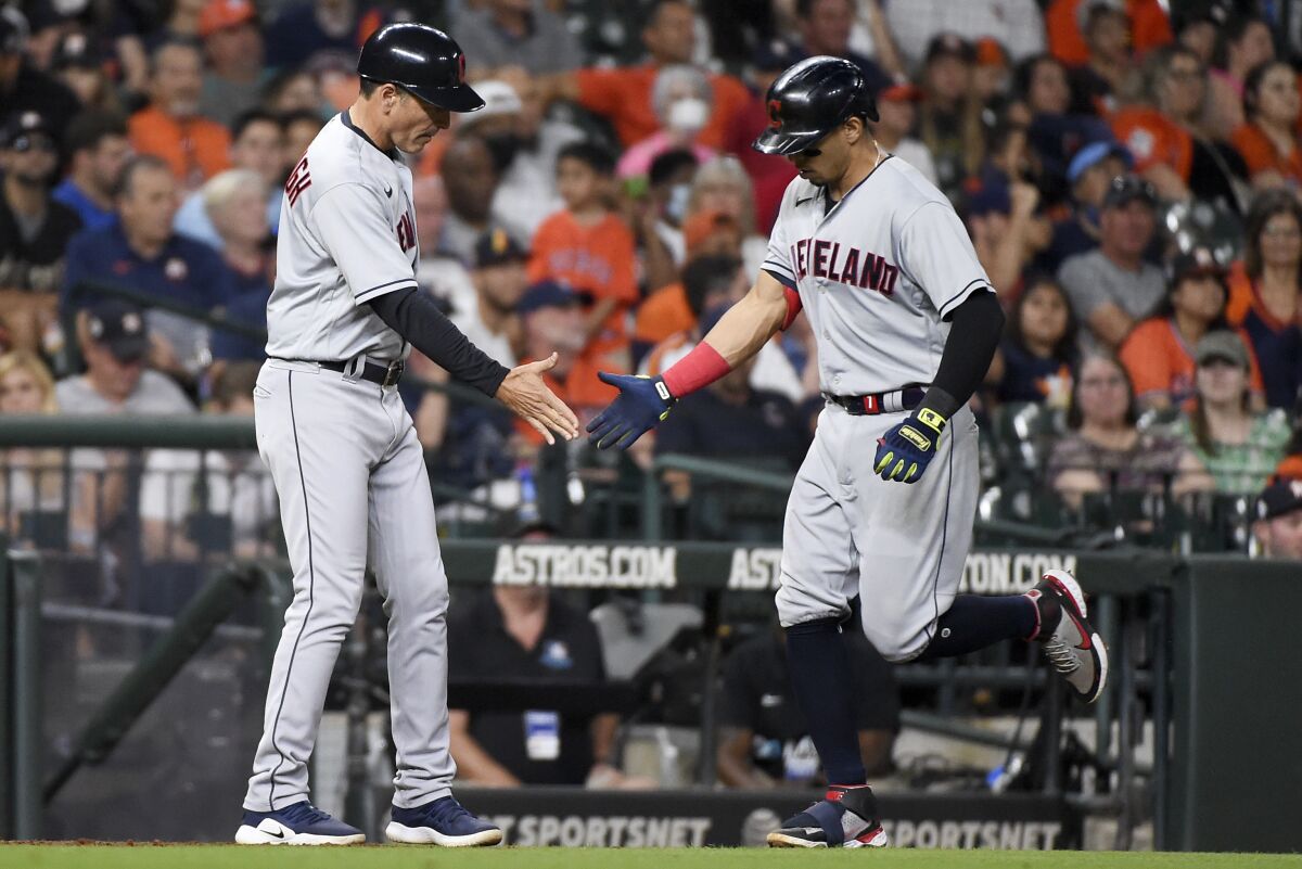 Hernandez, Indians top Astros 1st time in 6 tries this year - The San Diego  Union-Tribune