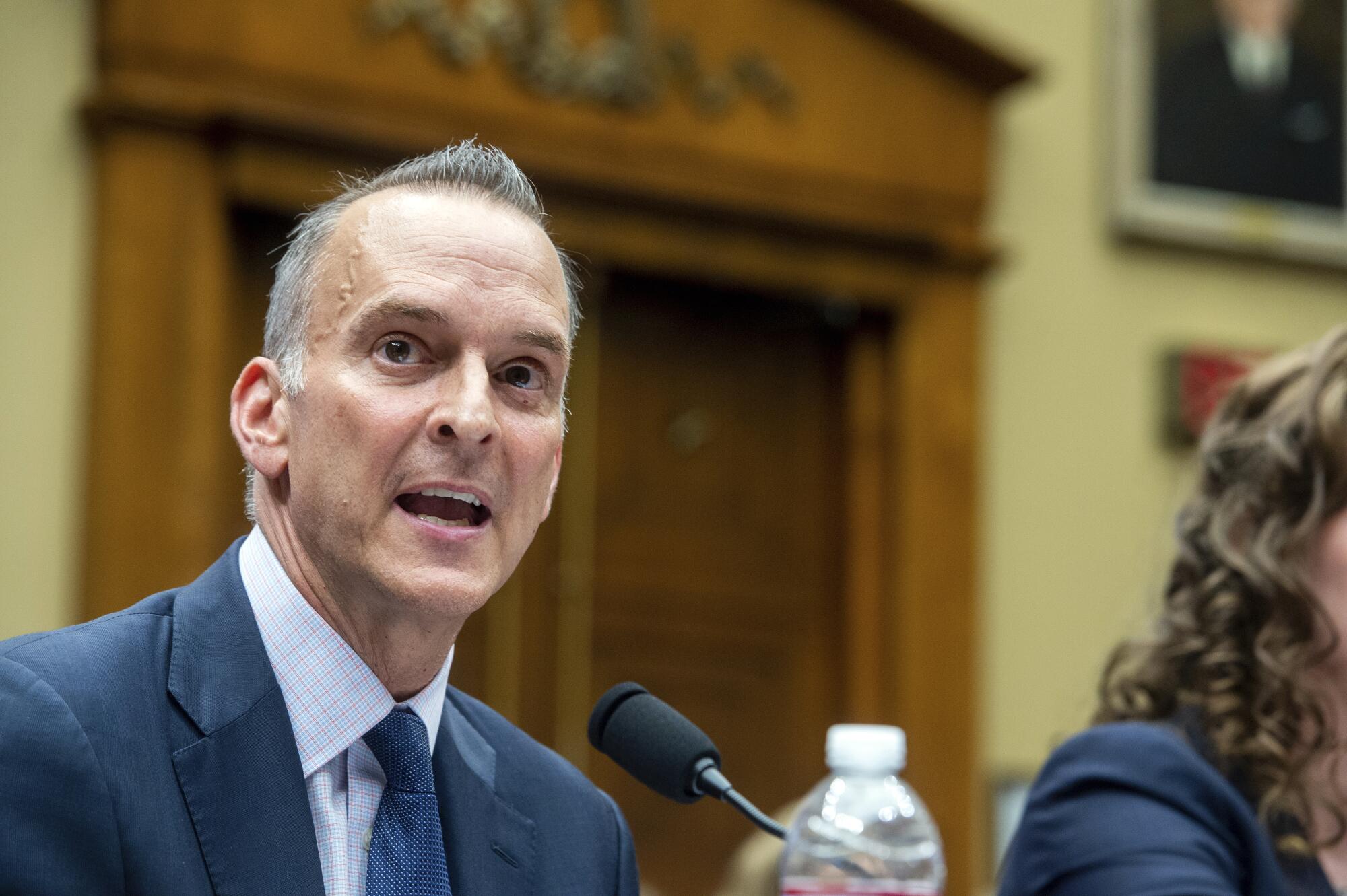 Travis Tygart, head of the United States Anti-Doping Agency, speaks on Capitol Hill