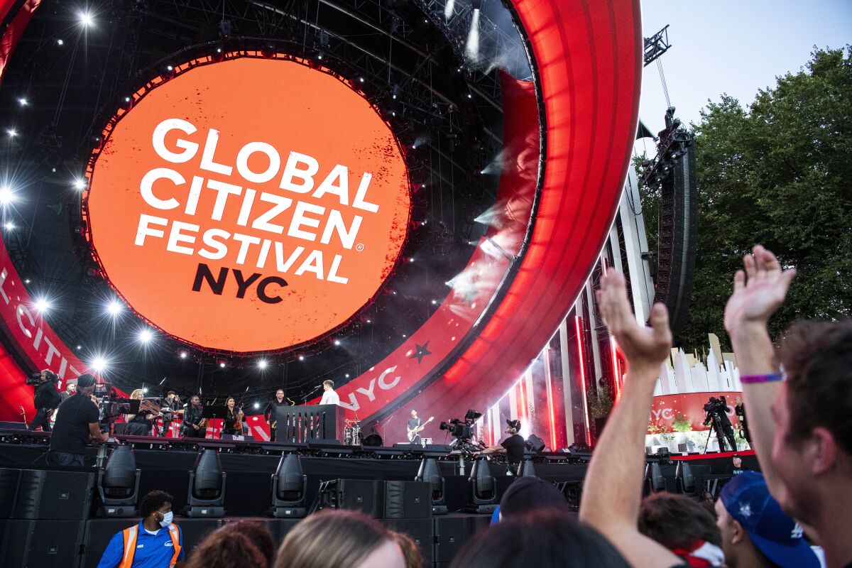 Charlie Puth performs at the Global Citizen Festival in Central Park in New York on Sept. 24, 2022. The 10th anniversary of the Global Citizen Festival, which included performances from Metallica, Mariah Carey and Usher, generated more than $2.4 billion in commitments to fight extreme poverty and disease. (AP Photo/Brittainy Newman, file)