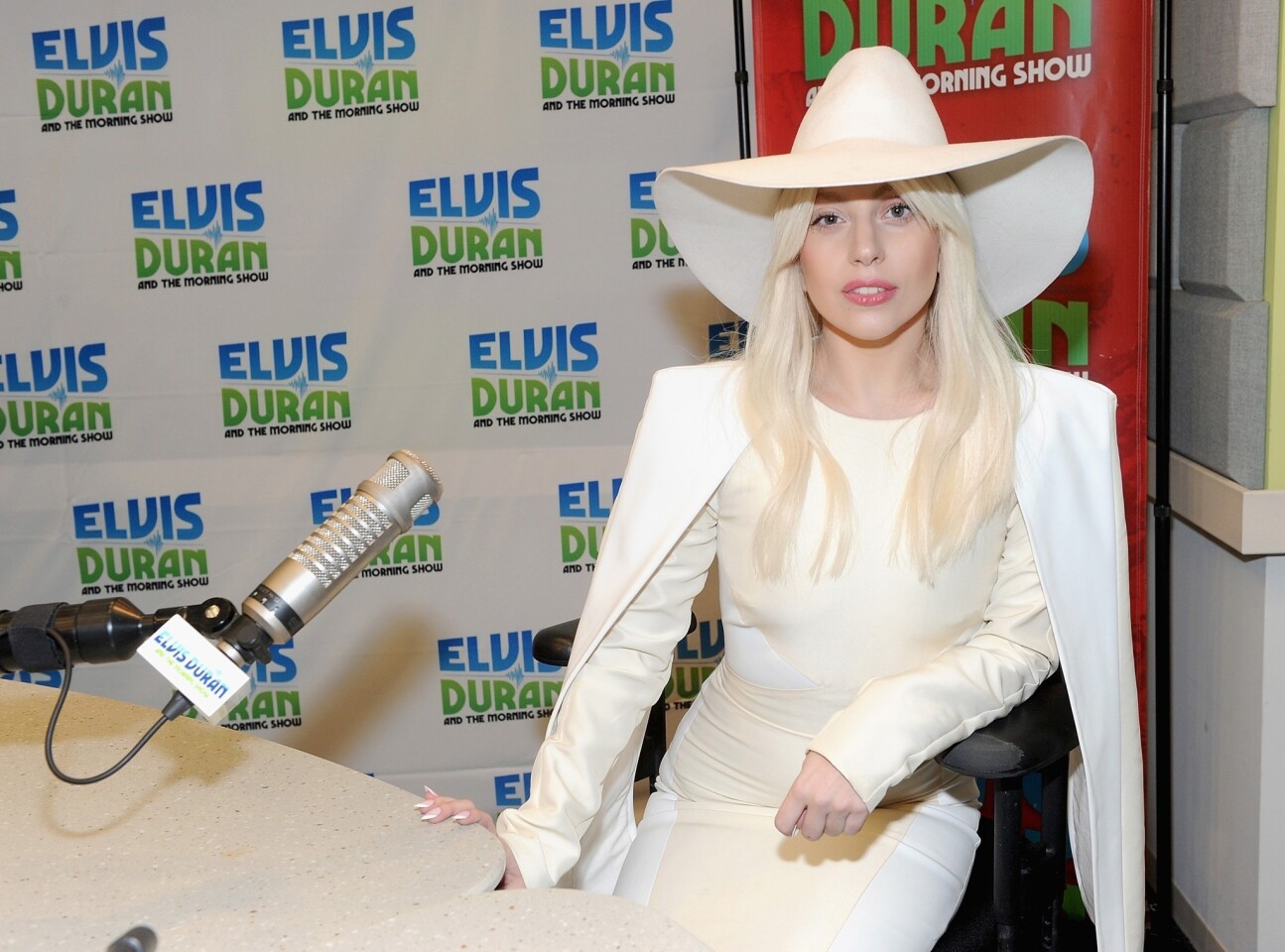 Lady Gaga visits the Elvis Duran Z100 Morning Show at Z100 Studio on Nov. 8, 2013, in New York City.