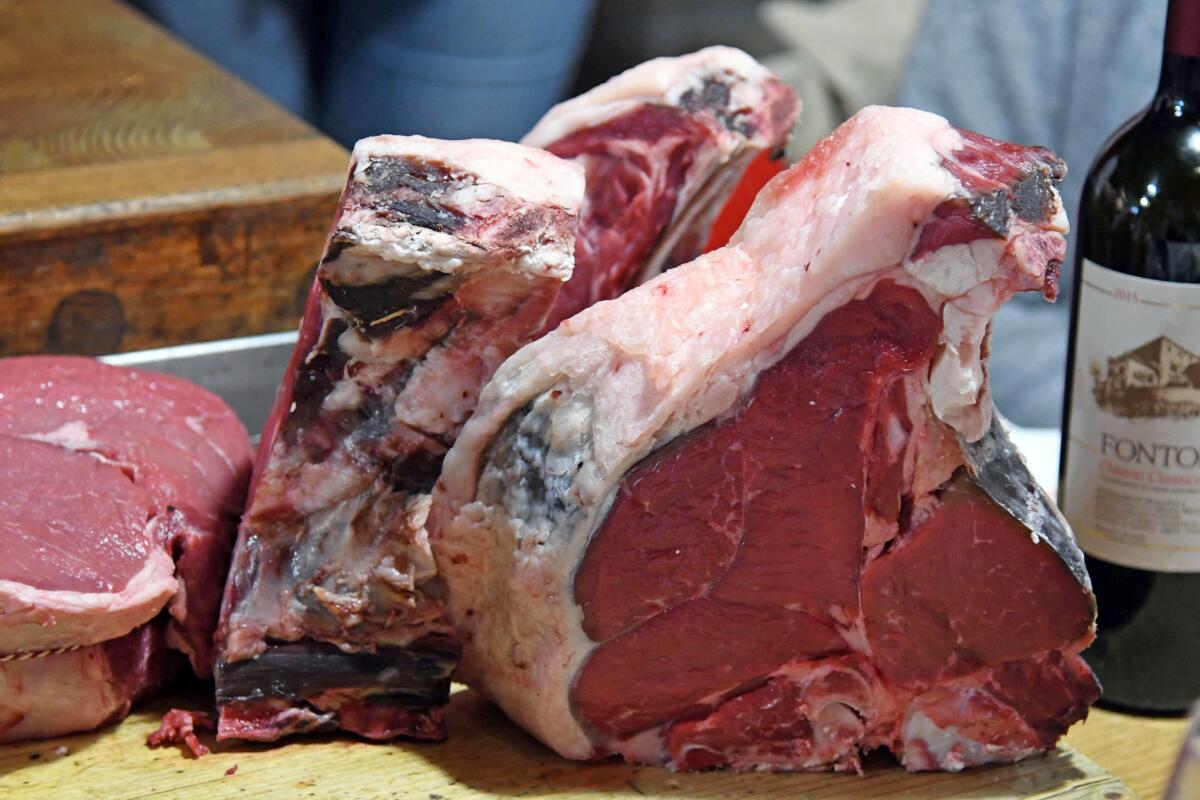 Meat from Antica Macelleria Cecchini in Panzano, Italy.