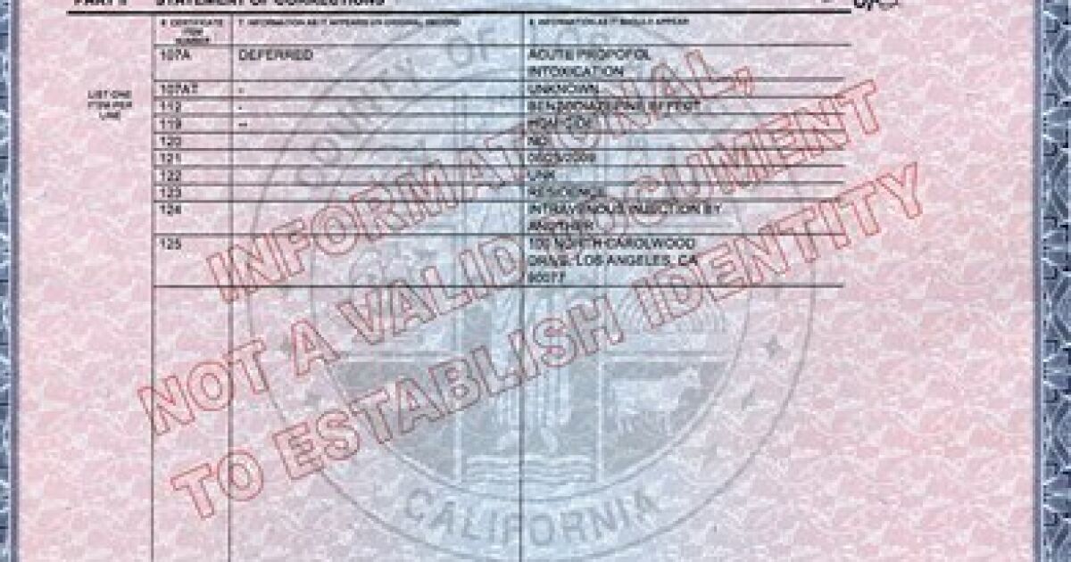 Jackson death certificate reflects homicide ruling The San Diego