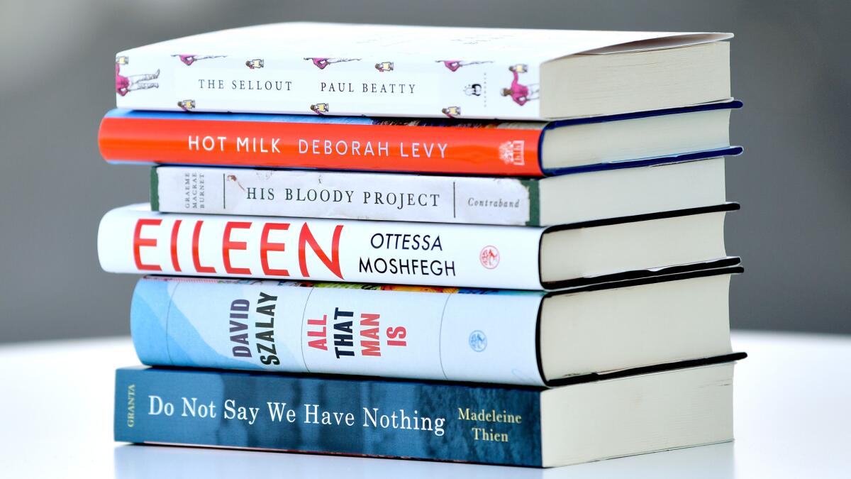 Books shortlisted for the Man Booker Prize.