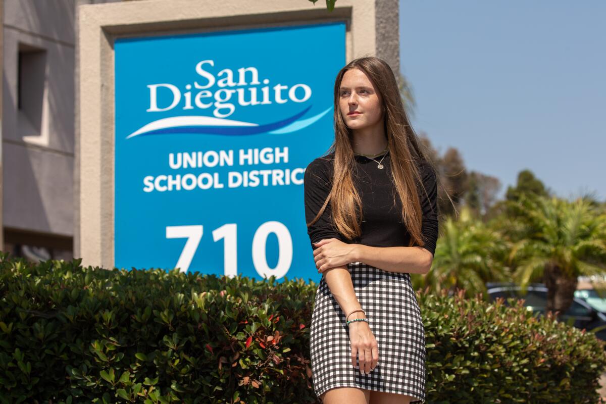 Haley Dinsmore at San Dieguito Union High School District office