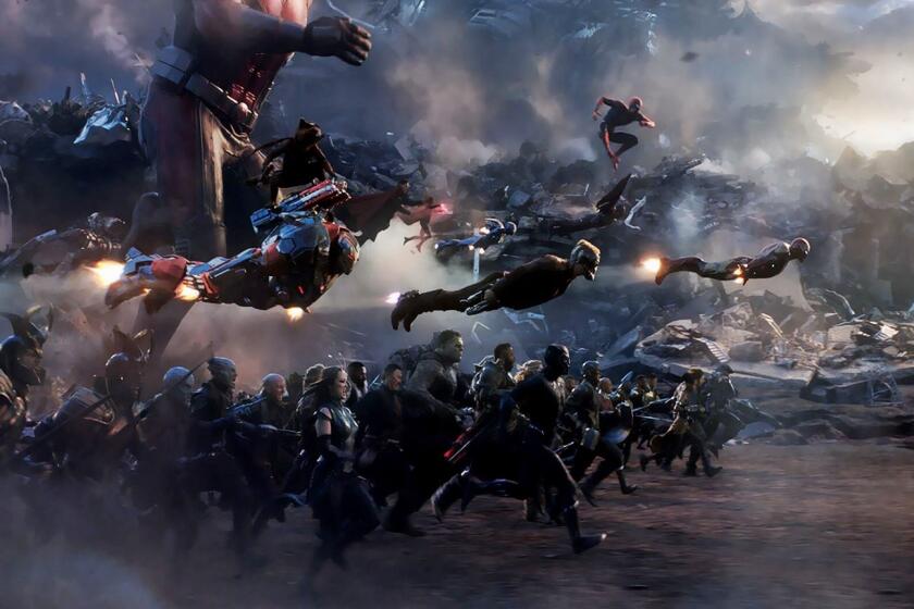 The climactic battle scene from "Avengers: Endgame" (2019).