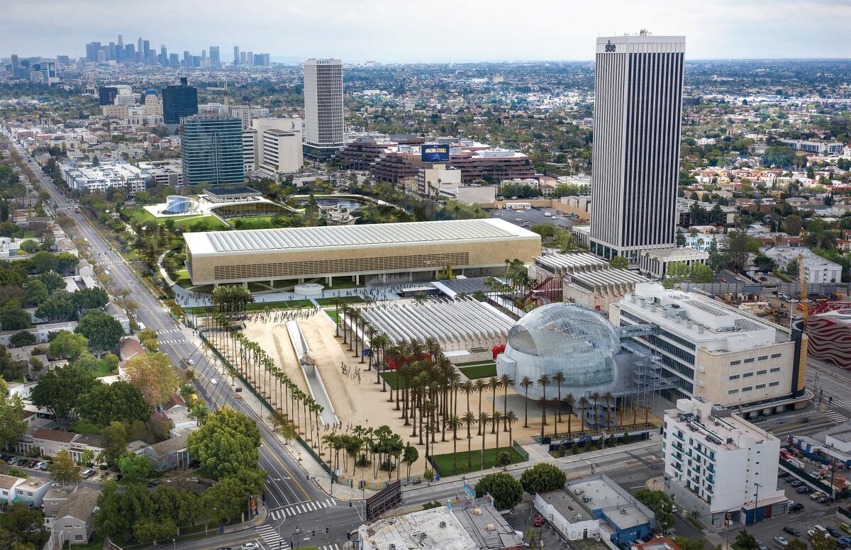 A rendering of an architectural proposal for a new LACMA by L.A. firm Paul Murdoch Architects.