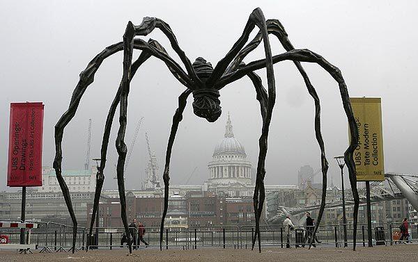 "Maman," one of the artist's giant sculptures of a spider, was commissioned for the opening of the Tate Modern in London. See full story