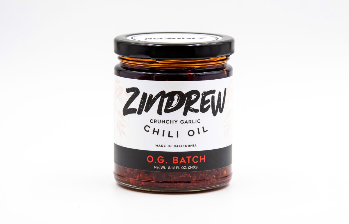 Zindrew crunchy garlic oil.