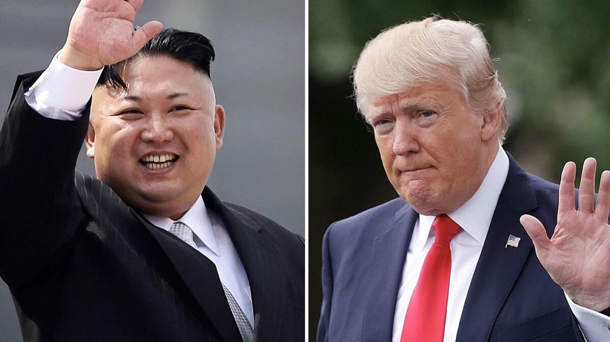 Kim Jong Un and President Trump