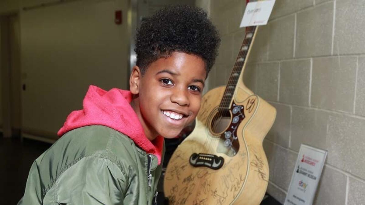 Singer JD McCrary at a Grammy charity event Saturday at Madison Square Garden in New York