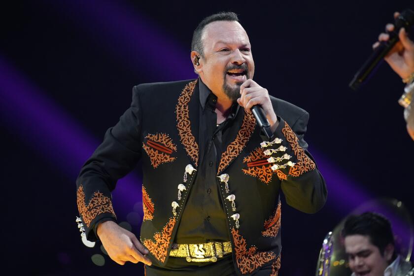 Pepe Aguilar performs at the Latin American Music Awards on Thursday, April 20, 2023, at the MGM Grand Garden Arena in Las Vegas. (AP Photo/John Locher)
